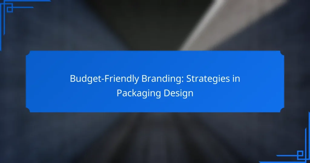 Budget-Friendly Branding: Strategies in Packaging Design