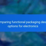 Comparing functional packaging design options for electronics