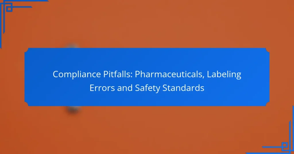 Compliance Pitfalls: Pharmaceuticals, Labeling Errors and Safety Standards