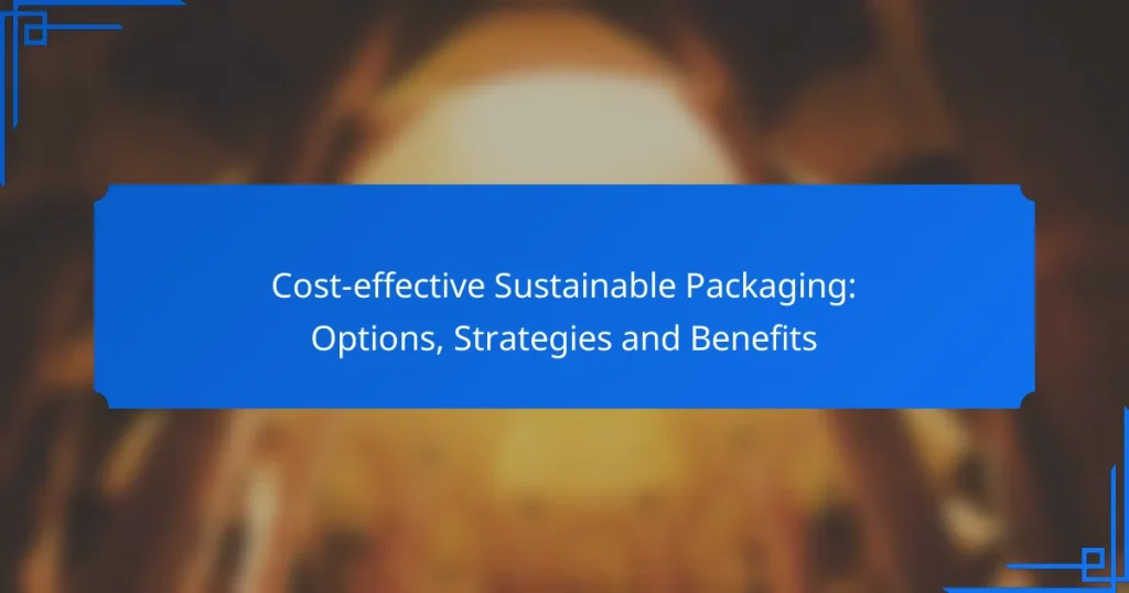 Cost-effective Sustainable Packaging: Options, Strategies and Benefits