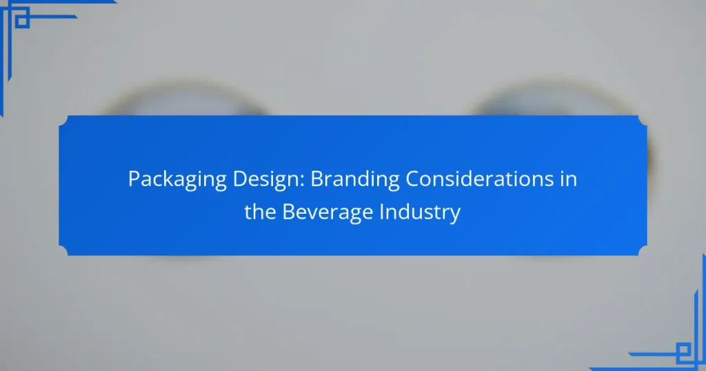 Packaging Design: Branding Considerations in the Beverage Industry