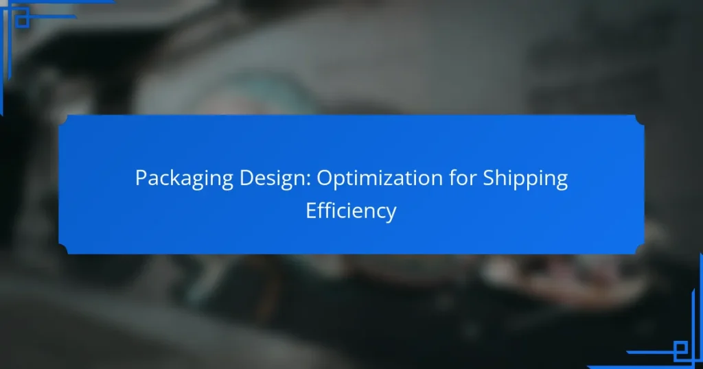 Packaging Design: Optimization for Shipping Efficiency