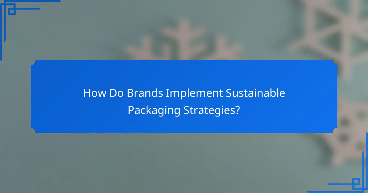 How Do Brands Implement Sustainable Packaging Strategies?
