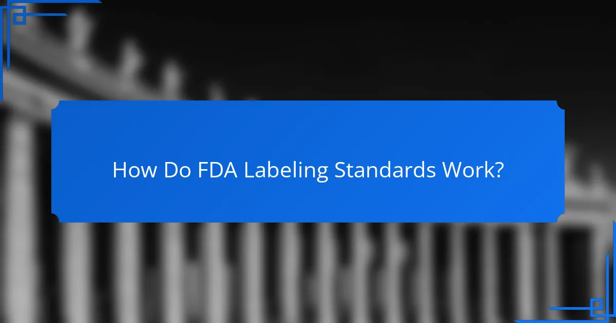 How Do FDA Labeling Standards Work?