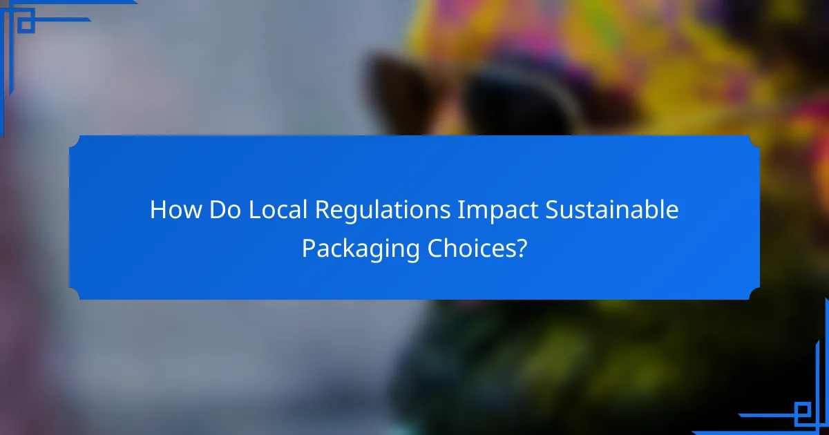 How Do Local Regulations Impact Sustainable Packaging Choices?