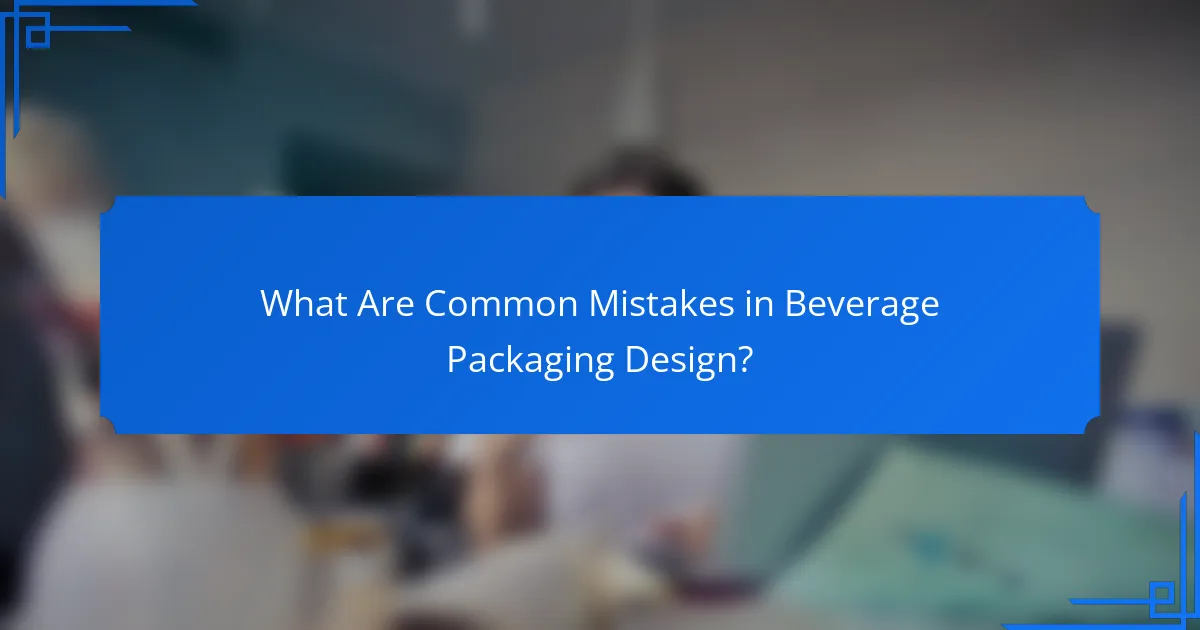 What Are Common Mistakes in Beverage Packaging Design?
