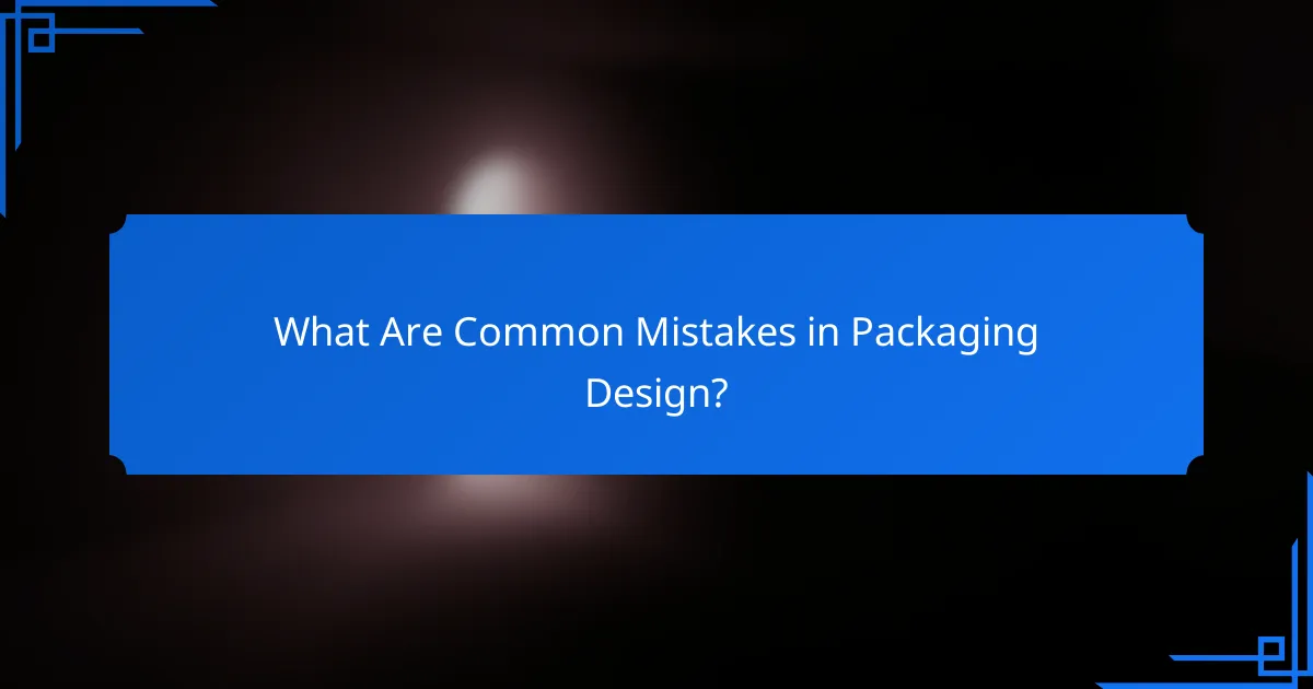 What Are Common Mistakes in Packaging Design?