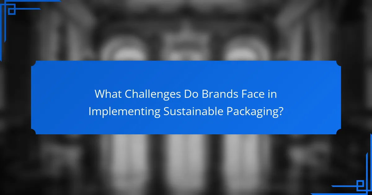 What Challenges Do Brands Face in Implementing Sustainable Packaging?