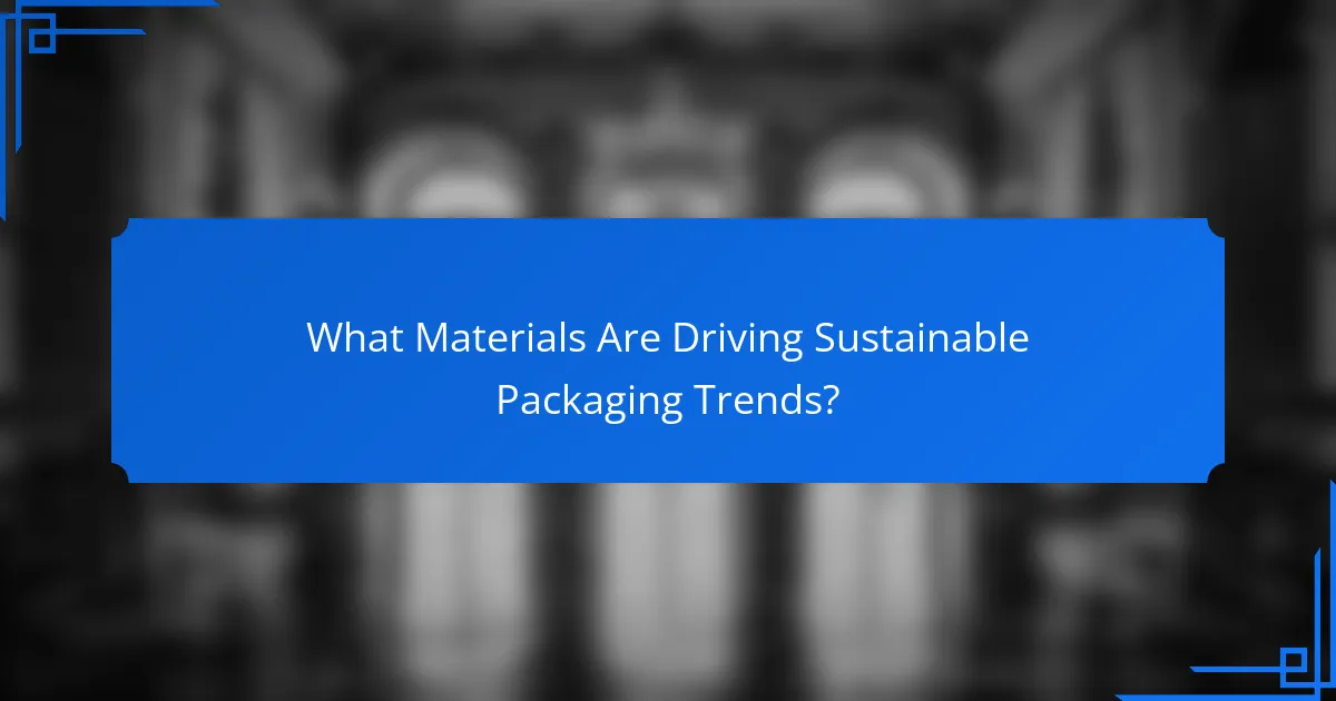 What Materials Are Driving Sustainable Packaging Trends?