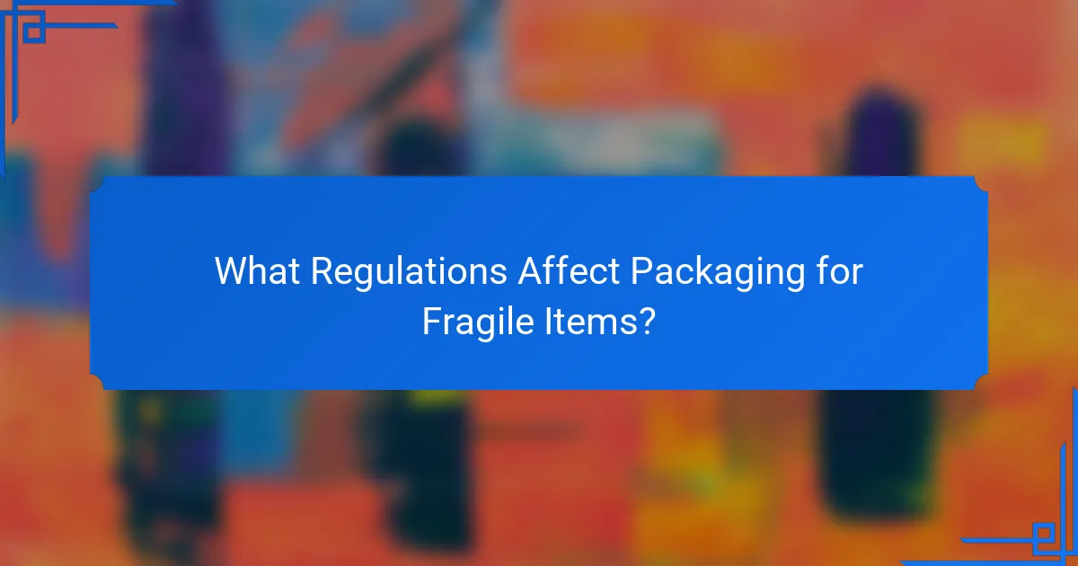 What Regulations Affect Packaging for Fragile Items?