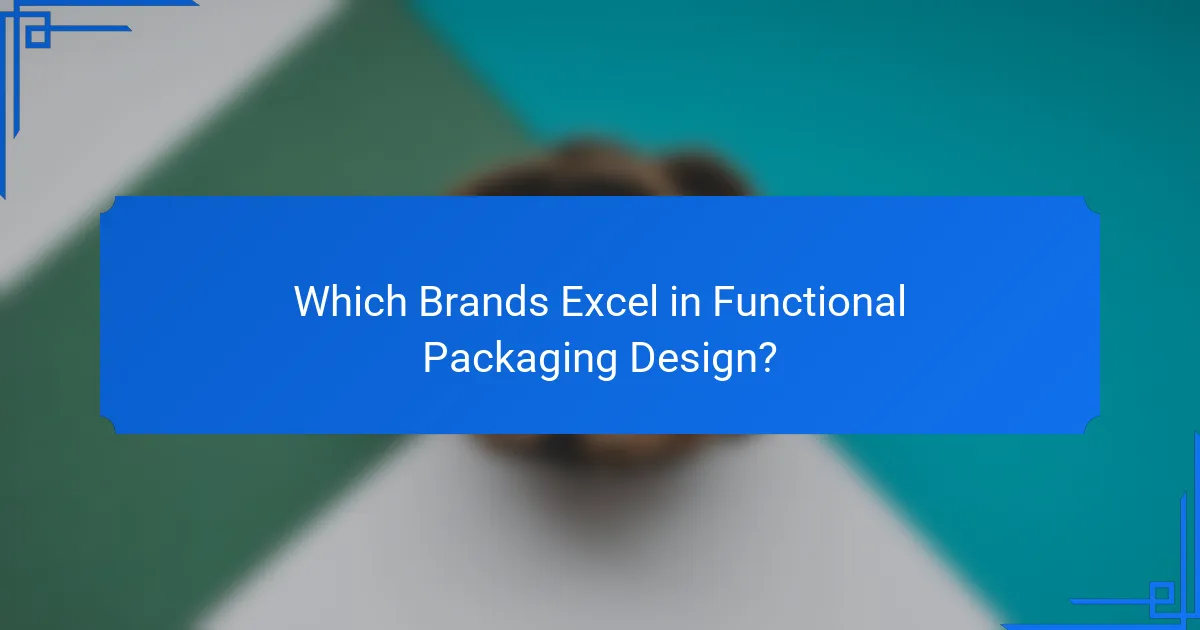 Which Brands Excel in Functional Packaging Design?